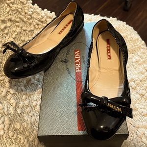 PRADA Vernice Soft Nero Size 39